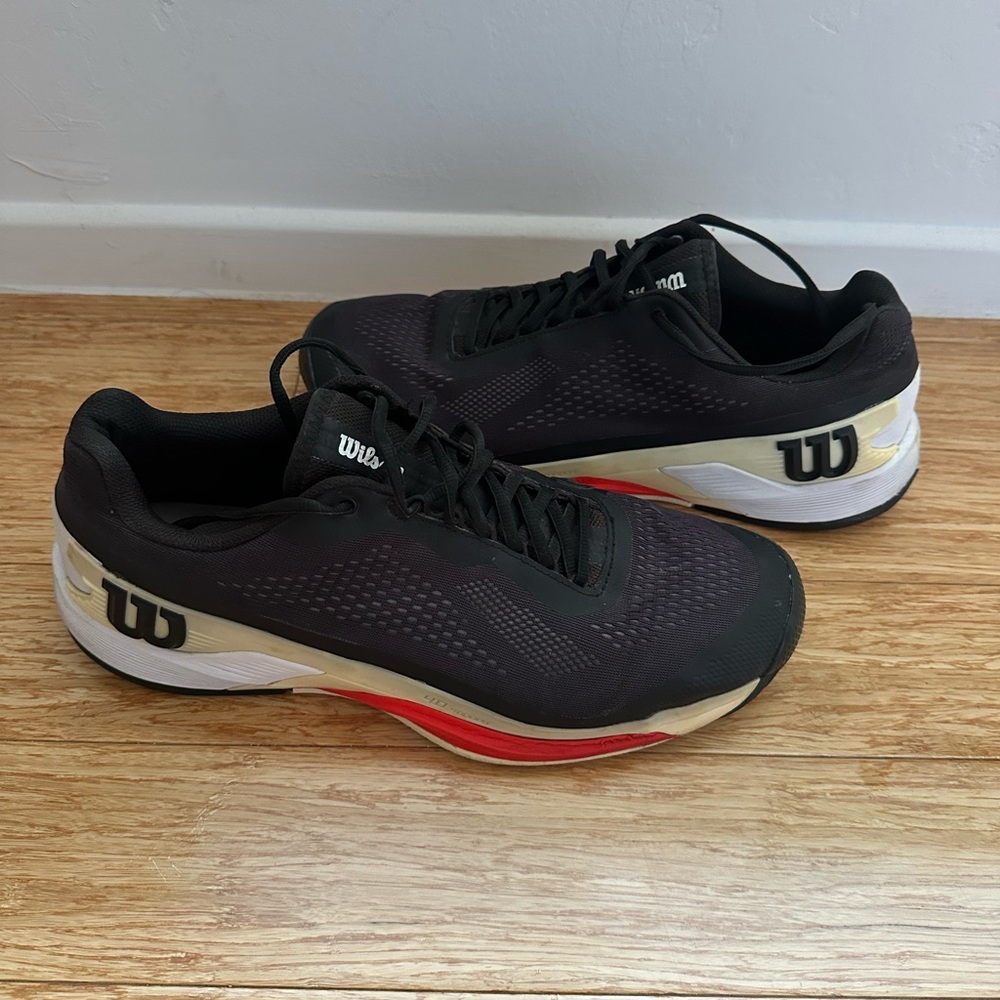Wilson Men's Black and Red Athletic Shoes